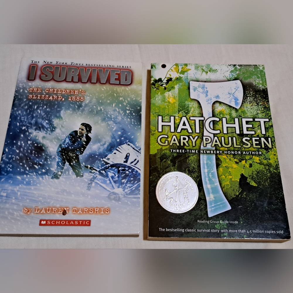 I Survived The Children's Blizzard, 1888 & Hatchet Adventure Books